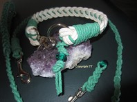 Flechthalsband Nappaleder mit Leine