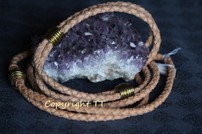 Showleine Känguruleder natur inkl. Halsung