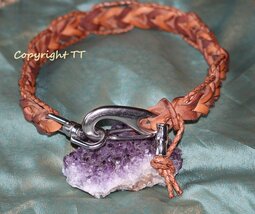 Flechthalsband Fahlleder-Bolaband 