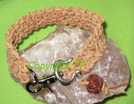 Schmuckhalsband natur, 2mm Rundriemen