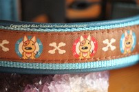 Halsband Puppies blau, 34-44cm