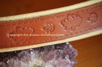 Halsband Leder Eichenblätter 35-43cm