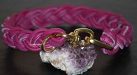 Halsband Nappaleder himbeer doppelt geflochten