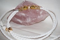 Showleine Känguruleder weiß I