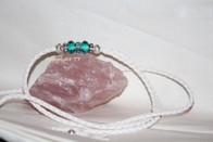 Showleine Känguruleder weiß II