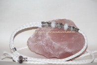 Showleine Känguruleder mit echtem Achat 