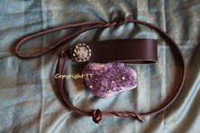 Show- oder Arbeitsleine Rindleder dunkelbraun