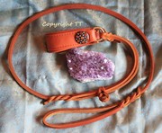 Show- oder Arbeitsleine Nappa- /Fettleder cognak