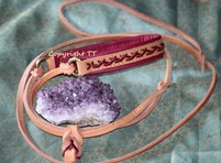 Show- oder Arbeitsleine Nappa himbeer und Fahlleder