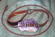 Showleine Känguruleder dunkelbraun