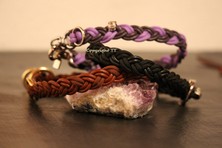 Halsband Paracord-Leder 