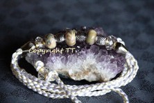 Showleine Satin creme-weiß II