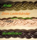 Durchzugshalsband Lederschnüre 