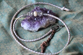 Showleine Nappaleder 2 Perlmutt-Töne