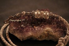 Showleine Ziegenleder weiß-silber