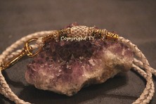 Showleine Ziegenleder weiß-gold