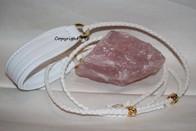 Show- oder Arbeitsleine Känguruleder weiß