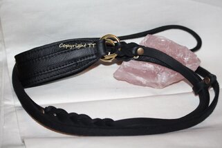 Show- oder Arbeitsleine Kehlkopfschutz schwarz