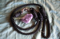 Halsband+ Leine Tauwerk schwarz